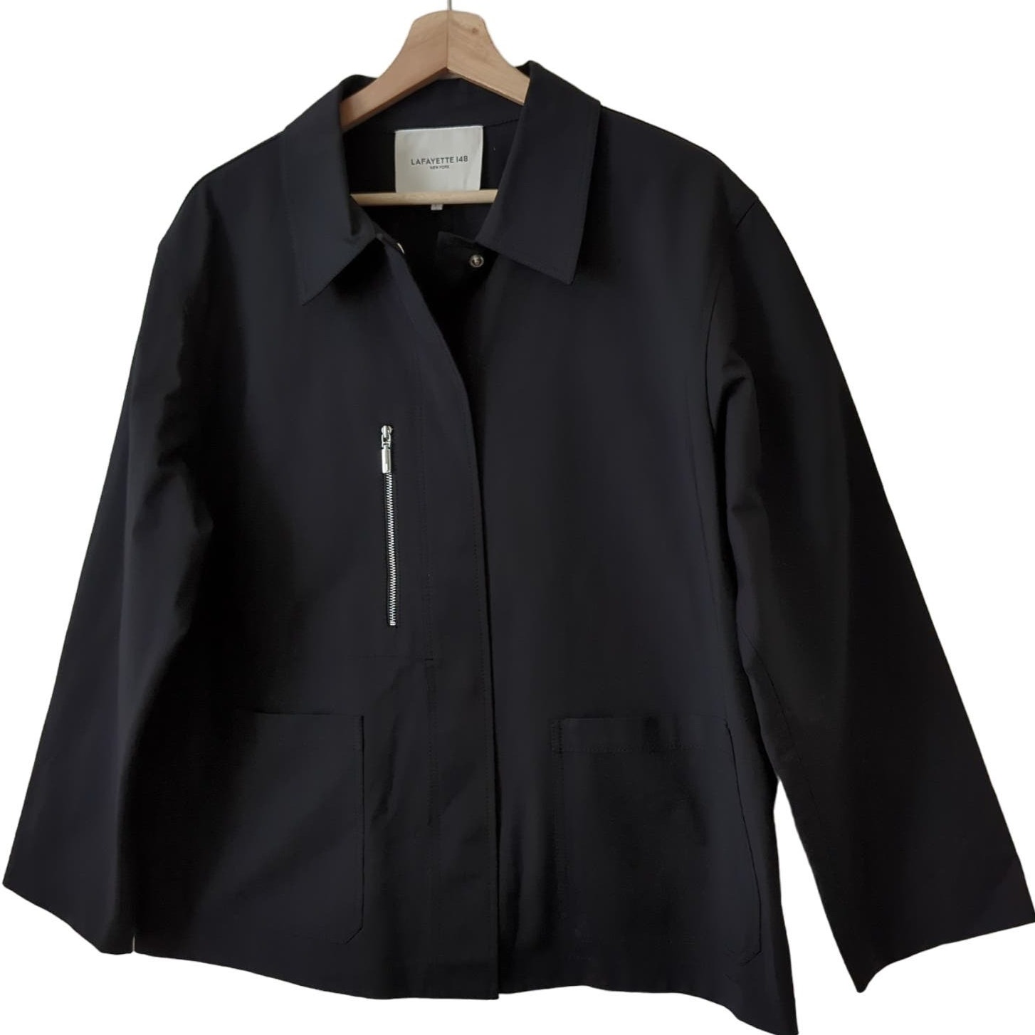 Lafayette 148 New York Womens Black Jacket Size Large Classy Sophisticated Nwot